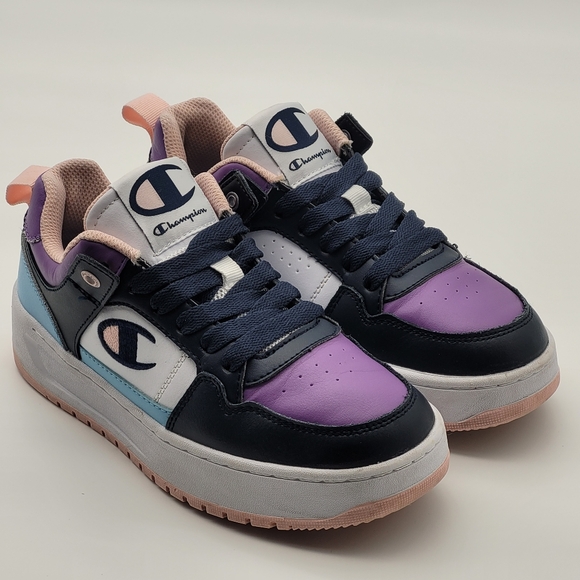 Champion Women's Drome Lo CB W Sneakers White/Navy/Candid/Mauve Size 6W, Used - Picture 1 of 12